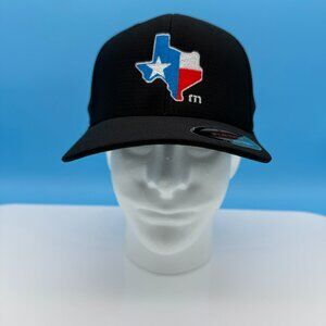 Travis Mathew Tejas Texas State Flag Inspired FlexFit Golf Hat, Size L/XL, Black